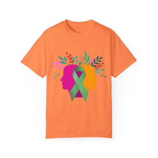 Unisex Garment-Dyed T-Shirt with Inspirational Ribbon Design | Better Self Better Life