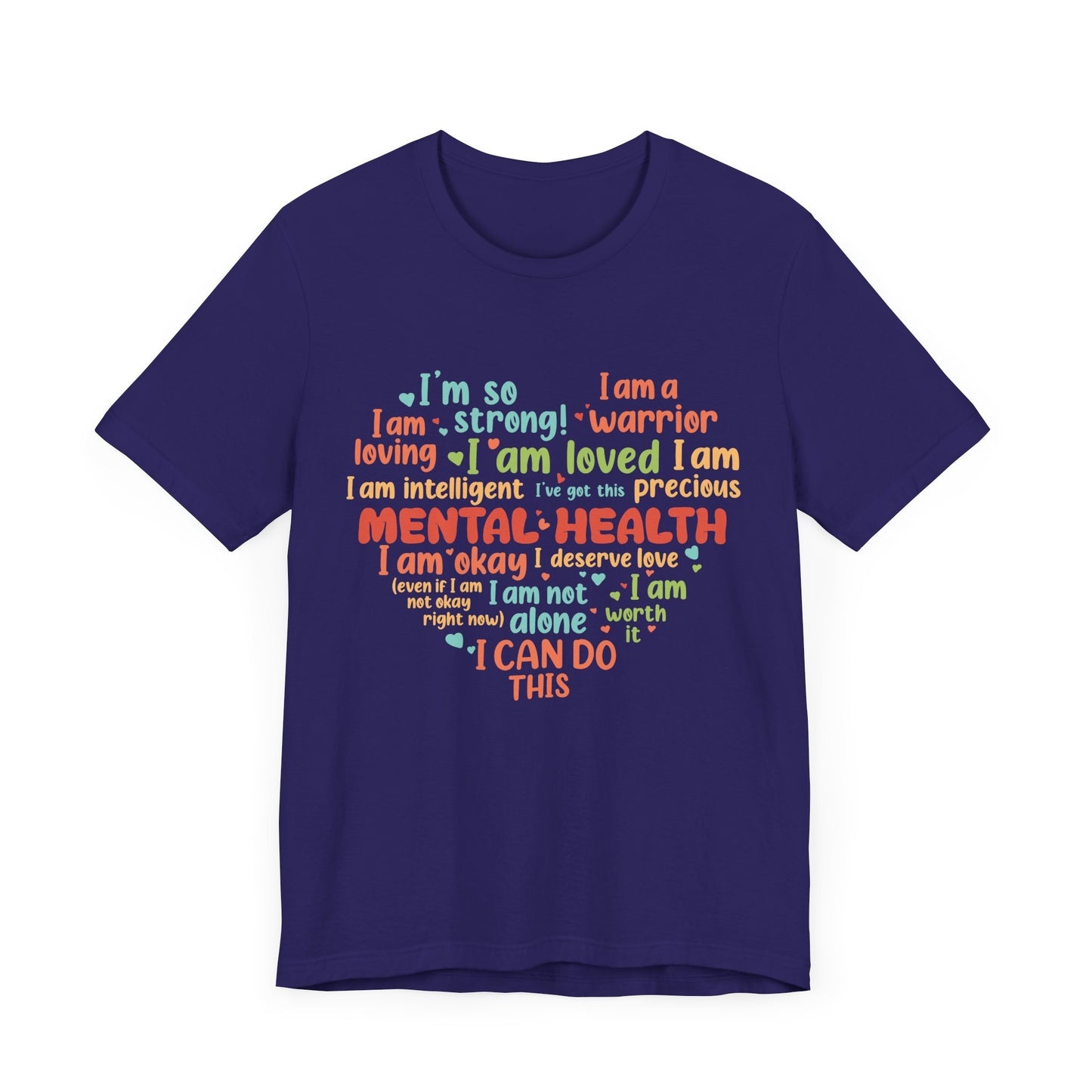 Better Self Better Life - Heart with Motivational & Inspirational Quotes - Unisex Jersey Short Sleeve Tee