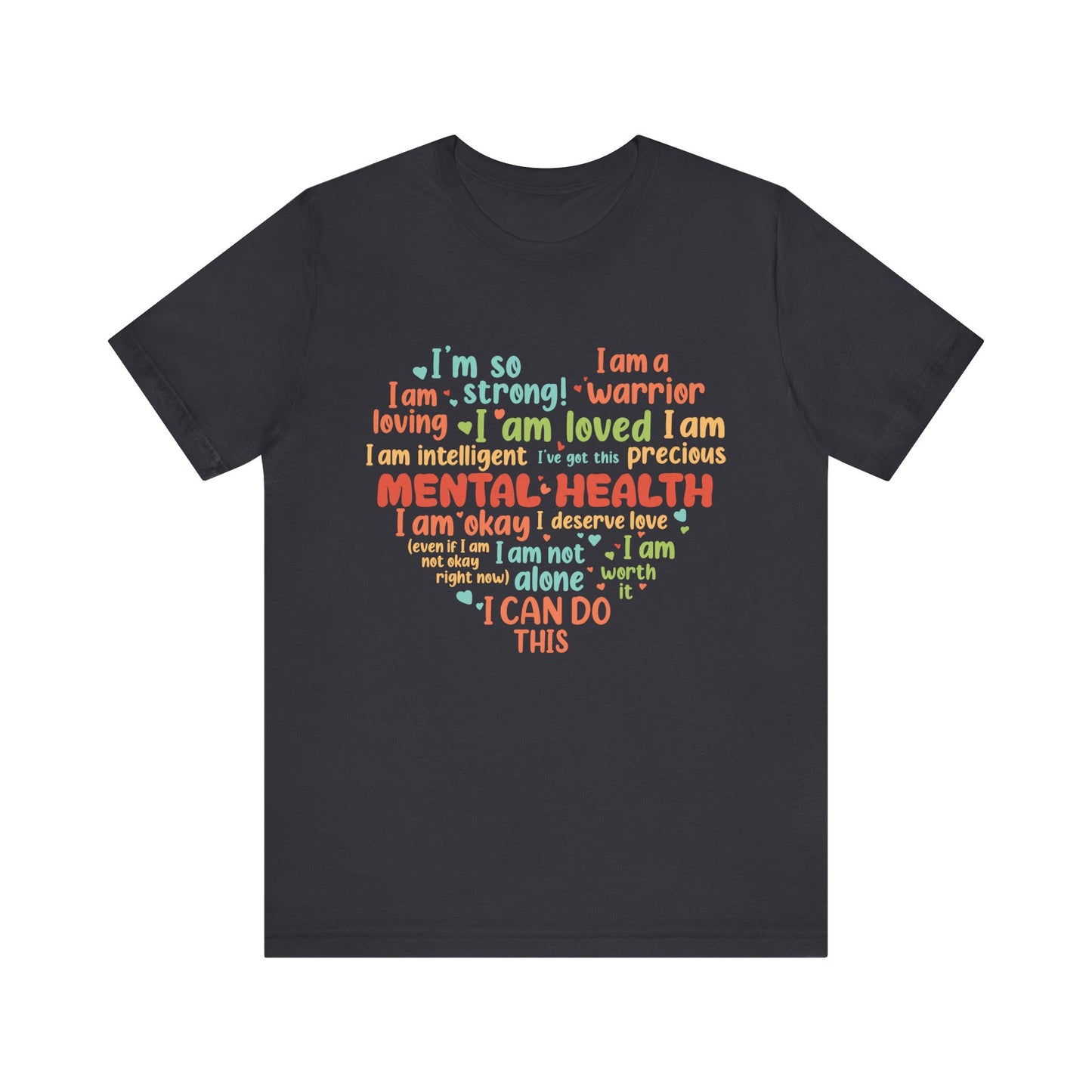 Better Self Better Life - Heart with Motivational & Inspirational Quotes - Unisex Jersey Short Sleeve Tee