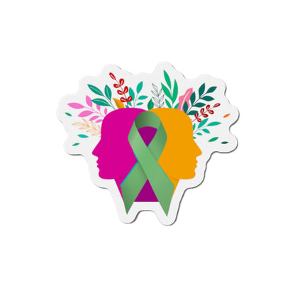 Inspirational Awareness Die-Cut Magnet – Floral Ribbon Design