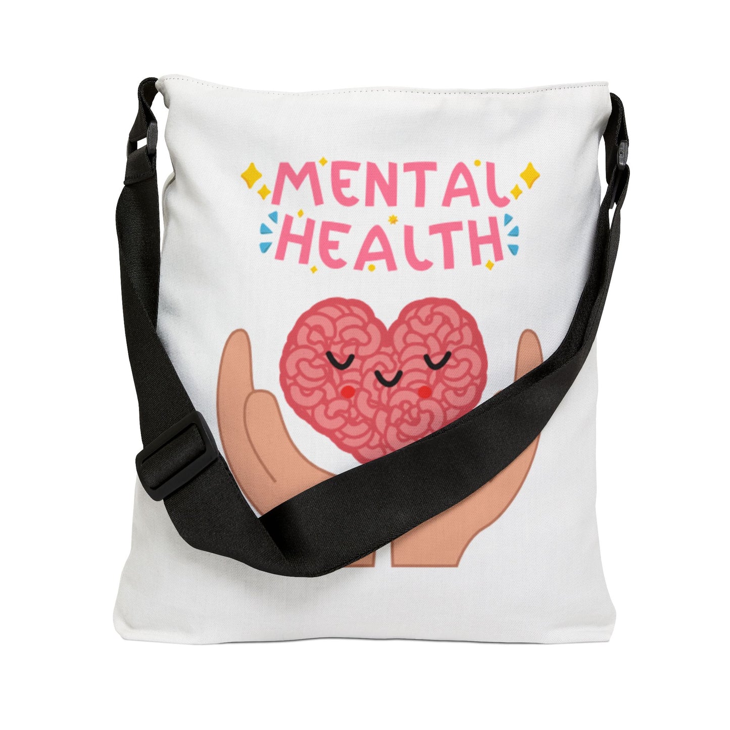 Mental Health Adjustable Tote Bag (AOP) - Customizable, Functional, and Stylish | Better Self Better Life