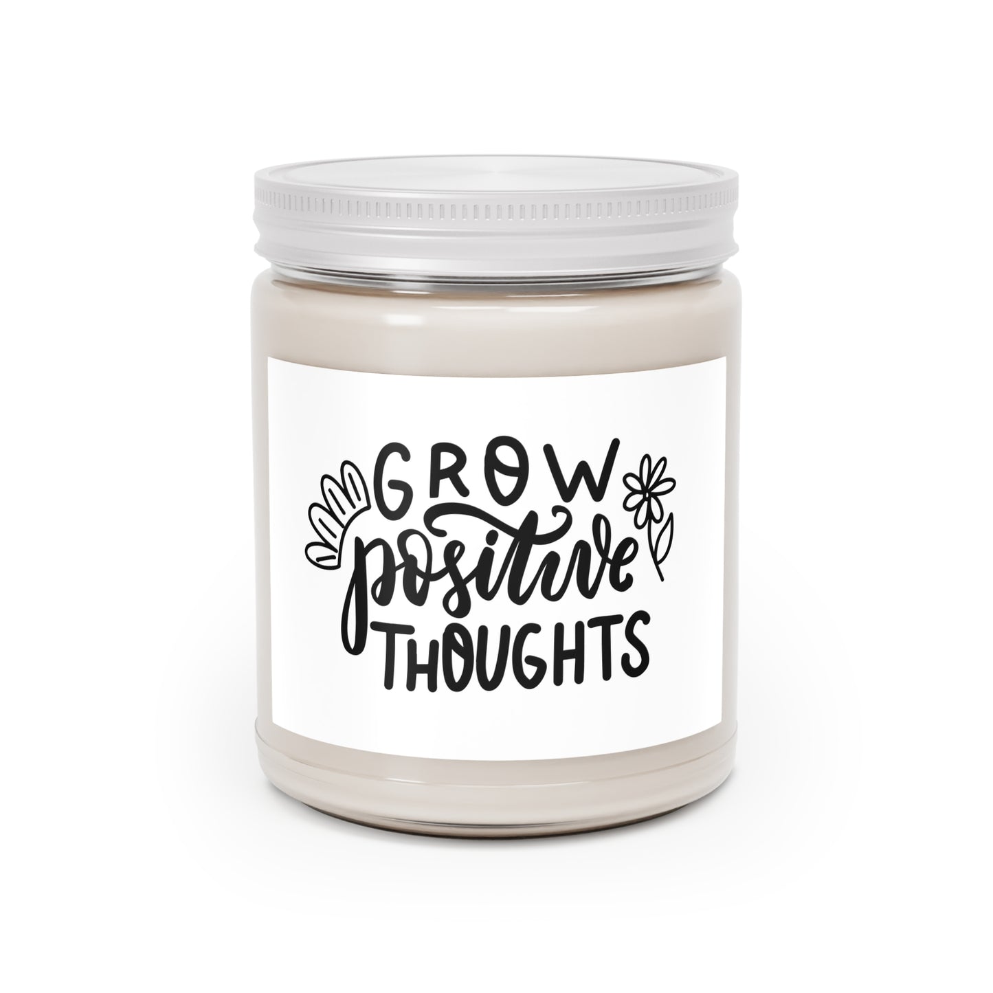 Grow Positive Thoughts Scented Candle | Uplifting Home Decor & Gift | Better Self Better Life