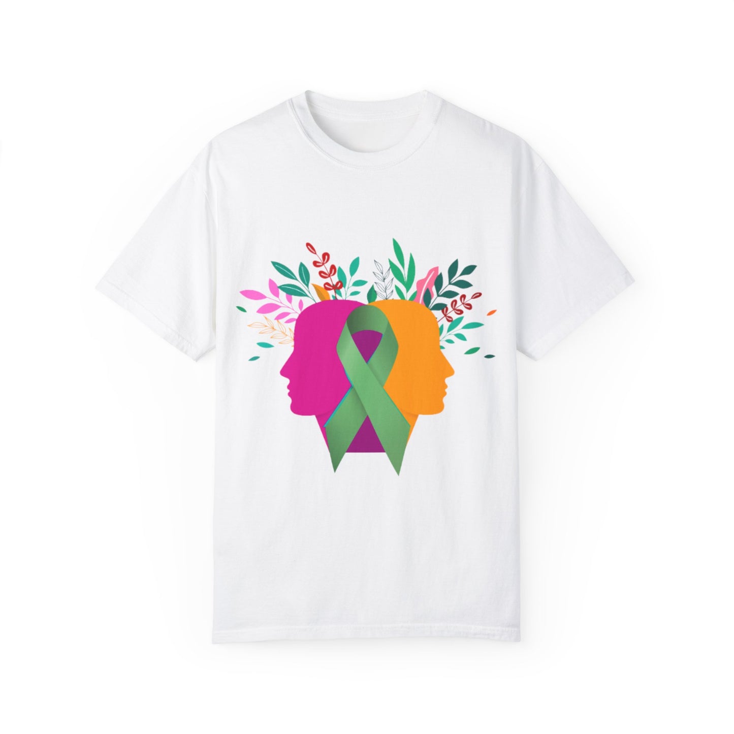 Unisex Garment-Dyed T-Shirt with Inspirational Ribbon Design | Better Self Better Life