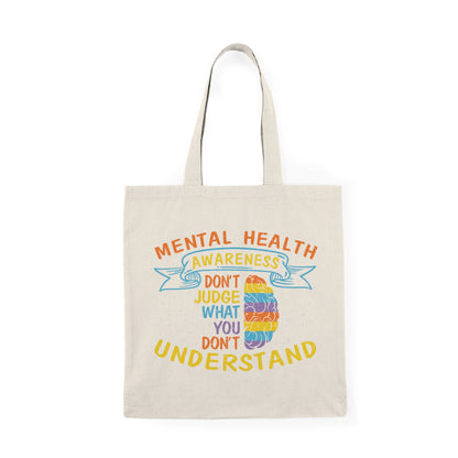 Mental Health ,Natural Cotton Canvas Tote Bag – Eco-Friendly, Durable & Stylish | Better Self Better Life