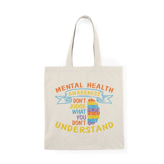 Mental Health ,Natural Cotton Canvas Tote Bag – Eco-Friendly, Durable & Stylish | Better Self Better Life
