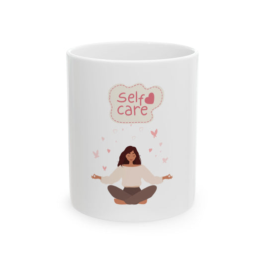 Self Care Meditation Ceramic Mug – Sip, Reflect, Repeat | Better Self Better Life