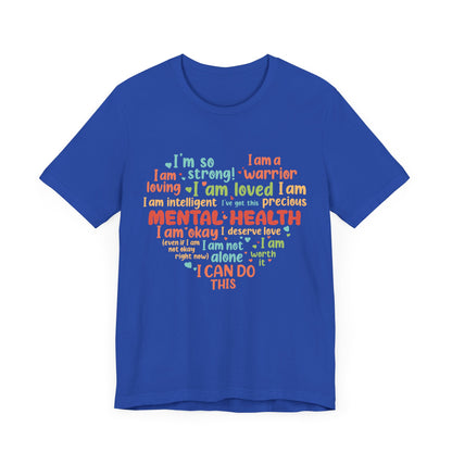 Better Self Better Life - Heart with Motivational & Inspirational Quotes - Unisex Jersey Short Sleeve Tee