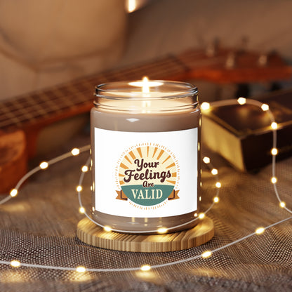 Your Feelings Are VALID Scented Candle | Aromatherapy Candle for Mental Wellness | Better Self Better Life