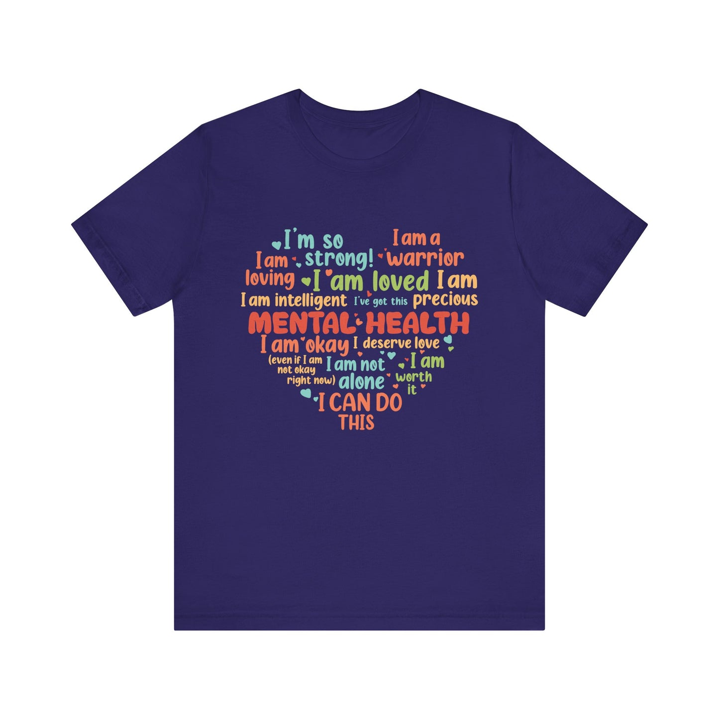 Better Self Better Life - Heart with Motivational & Inspirational Quotes - Unisex Jersey Short Sleeve Tee
