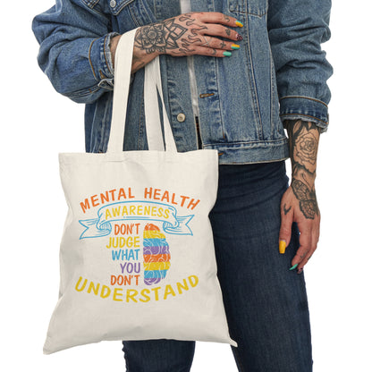 Mental Health ,Natural Cotton Canvas Tote Bag – Eco-Friendly, Durable & Stylish | Better Self Better Life