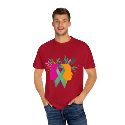 Unisex Garment-Dyed T-Shirt with Inspirational Ribbon Design | Better Self Better Life