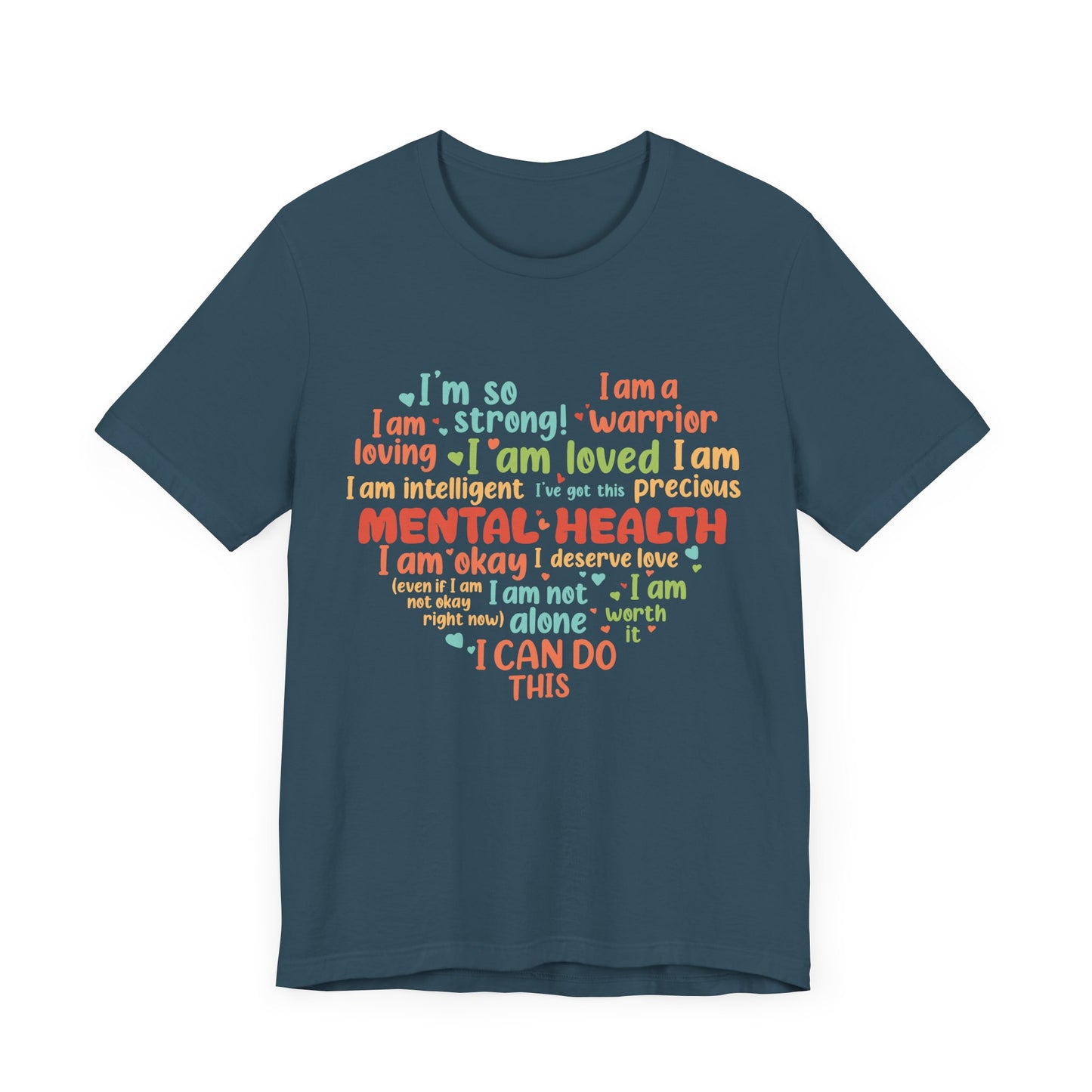 Better Self Better Life - Heart with Motivational & Inspirational Quotes - Unisex Jersey Short Sleeve Tee