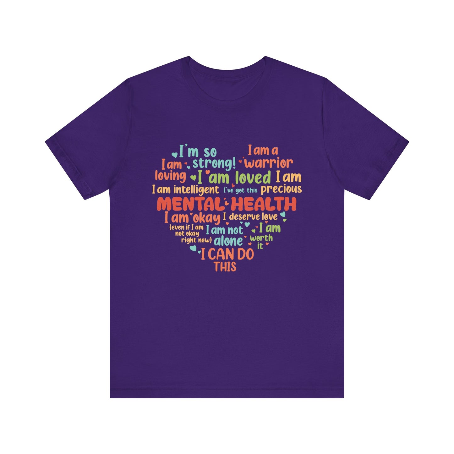 Better Self Better Life - Heart with Motivational & Inspirational Quotes - Unisex Jersey Short Sleeve Tee