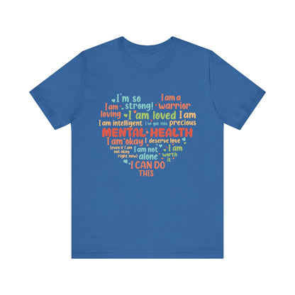 Better Self Better Life - Heart with Motivational & Inspirational Quotes - Unisex Jersey Short Sleeve Tee