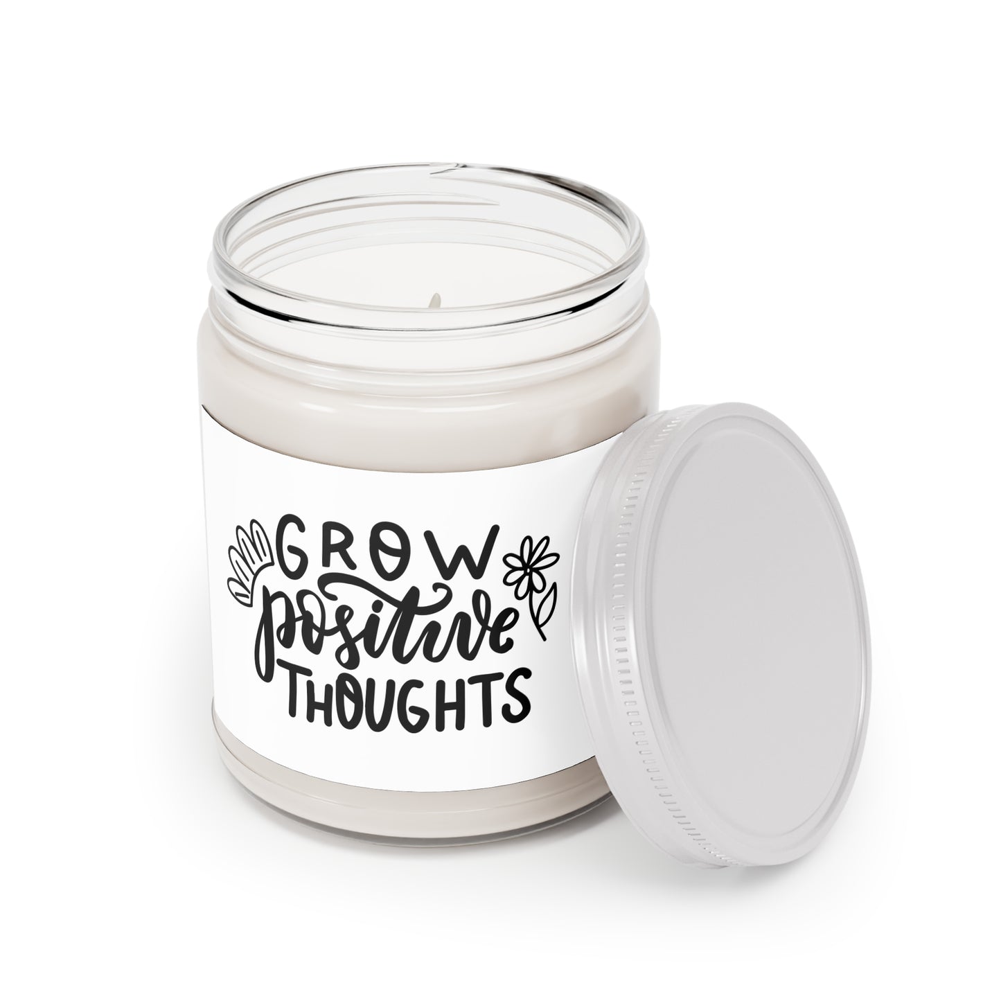 Grow Positive Thoughts Scented Candle | Uplifting Home Decor & Gift | Better Self Better Life