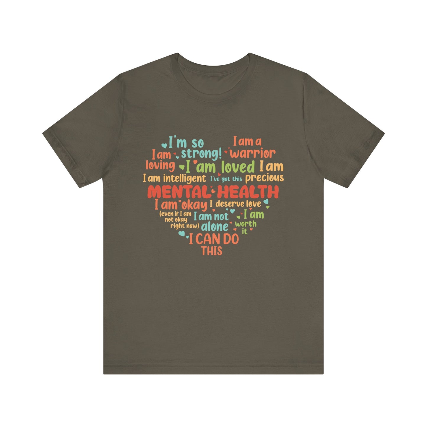 Better Self Better Life - Heart with Motivational & Inspirational Quotes - Unisex Jersey Short Sleeve Tee
