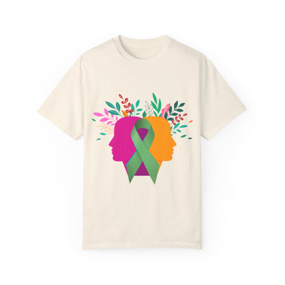 Unisex Garment-Dyed T-Shirt with Inspirational Ribbon Design | Better Self Better Life