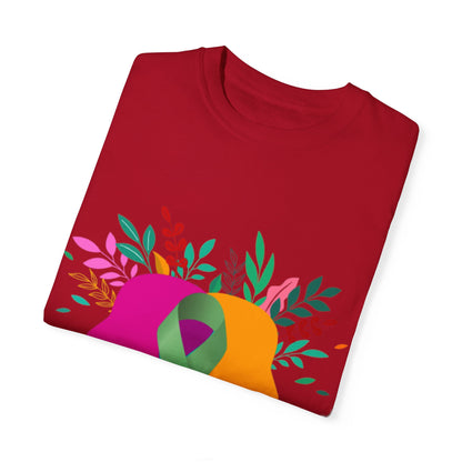 Unisex Garment-Dyed T-Shirt with Inspirational Ribbon Design | Better Self Better Life