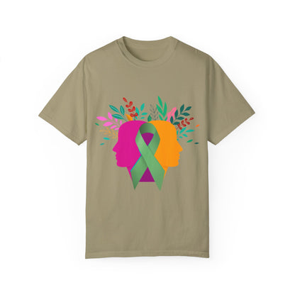 Unisex Garment-Dyed T-Shirt with Inspirational Ribbon Design | Better Self Better Life