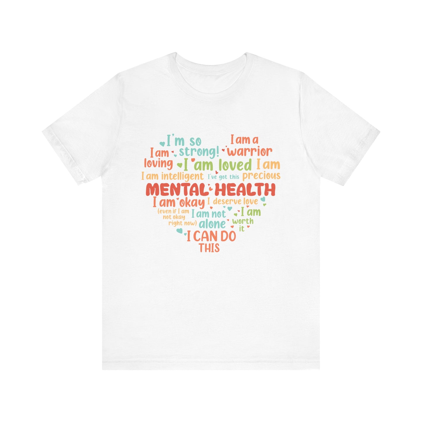 Better Self Better Life - Heart with Motivational & Inspirational Quotes - Unisex Jersey Short Sleeve Tee