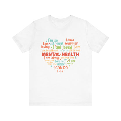 Better Self Better Life - Heart with Motivational & Inspirational Quotes - Unisex Jersey Short Sleeve Tee