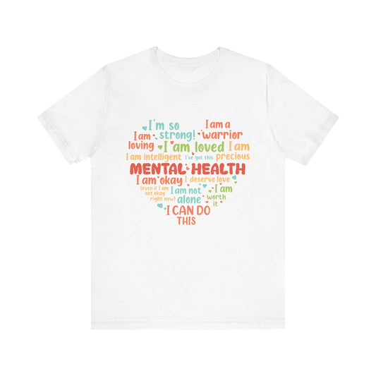 Better Self Better Life - Heart with Motivational & Inspirational Quotes - Unisex Jersey Short Sleeve Tee