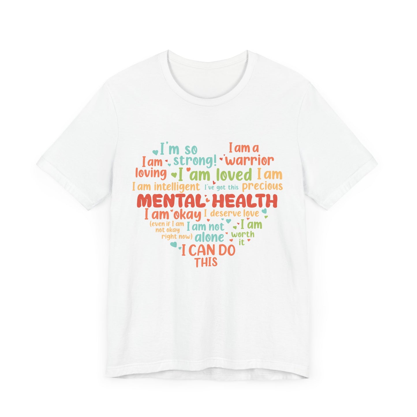 Better Self Better Life - Heart with Motivational & Inspirational Quotes - Unisex Jersey Short Sleeve Tee