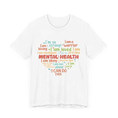 Better Self Better Life - Heart with Motivational & Inspirational Quotes - Unisex Jersey Short Sleeve Tee