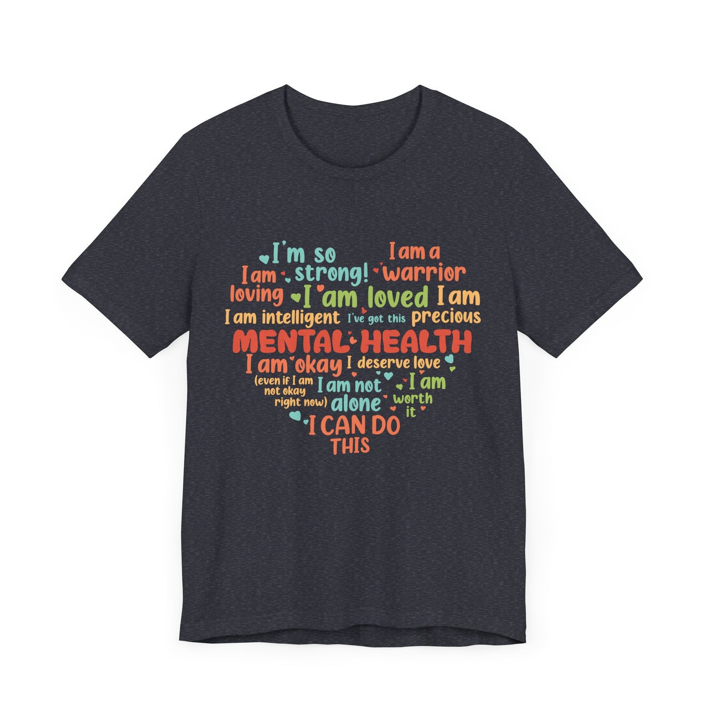 Better Self Better Life - Heart with Motivational & Inspirational Quotes - Unisex Jersey Short Sleeve Tee