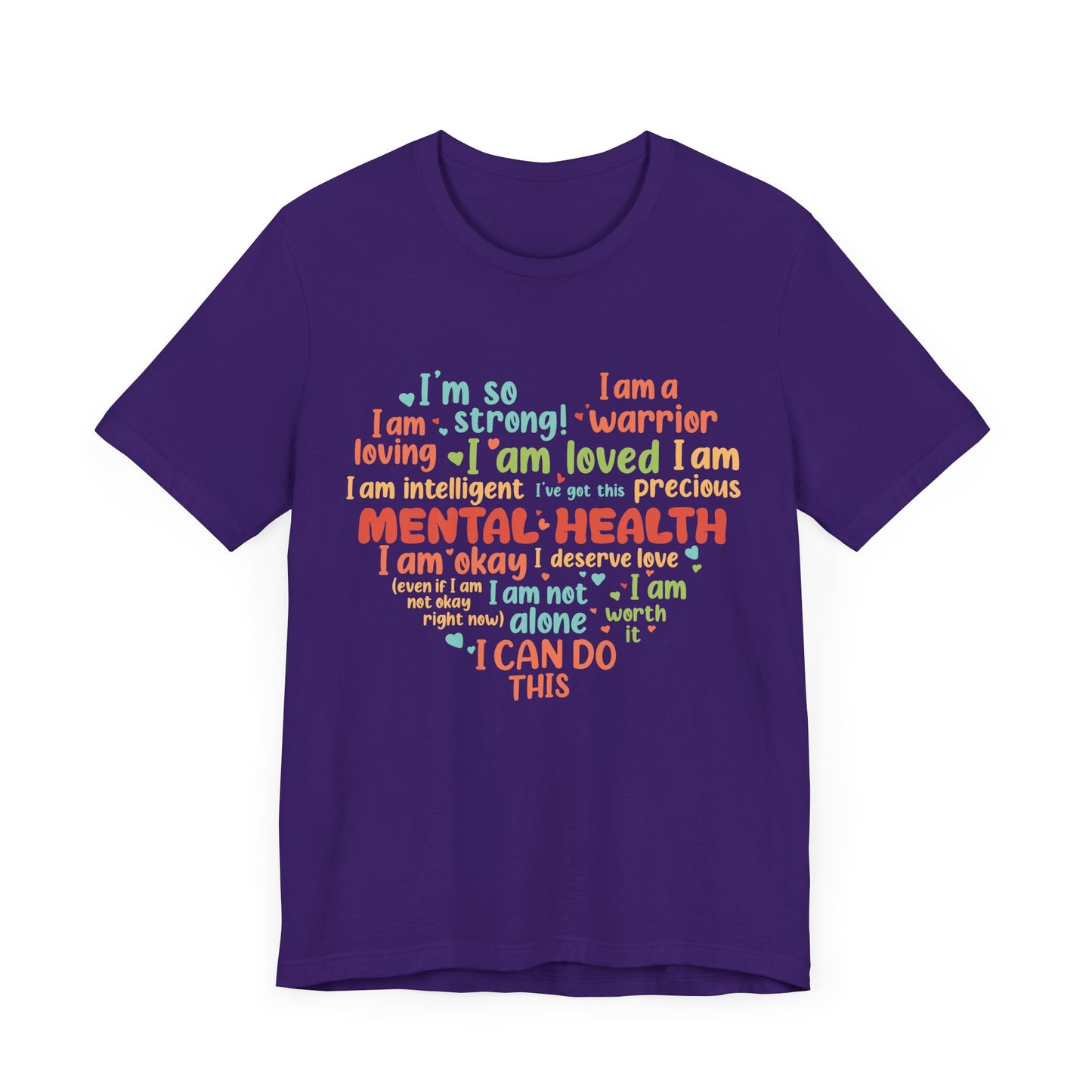 Better Self Better Life - Heart with Motivational & Inspirational Quotes - Unisex Jersey Short Sleeve Tee