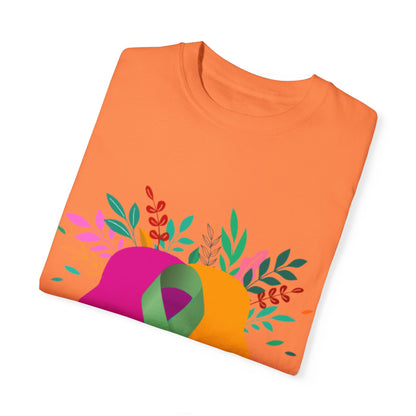 Unisex Garment-Dyed T-Shirt with Inspirational Ribbon Design | Better Self Better Life