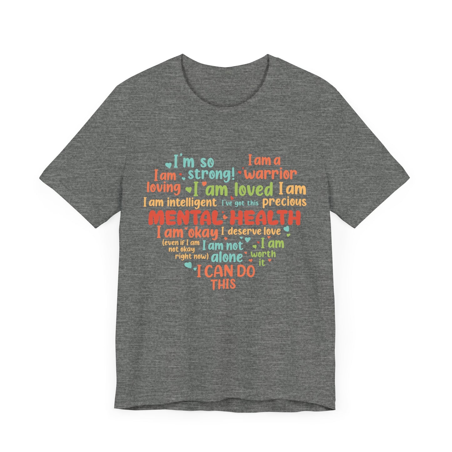 Better Self Better Life - Heart with Motivational & Inspirational Quotes - Unisex Jersey Short Sleeve Tee