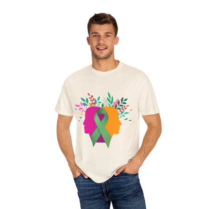 Unisex Garment-Dyed T-Shirt with Inspirational Ribbon Design | Better Self Better Life