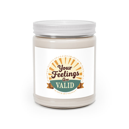 Your Feelings Are VALID Scented Candle | Aromatherapy Candle for Mental Wellness | Better Self Better Life