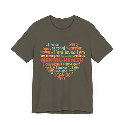 Better Self Better Life - Heart with Motivational & Inspirational Quotes - Unisex Jersey Short Sleeve Tee