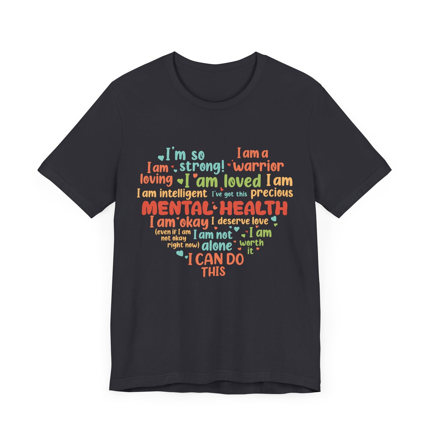 Better Self Better Life - Heart with Motivational & Inspirational Quotes - Unisex Jersey Short Sleeve Tee