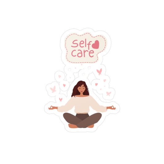 Self-Care Kiss-Cut Vinyl Decals – Uplifting Mental Health Stickers for Daily Motivation