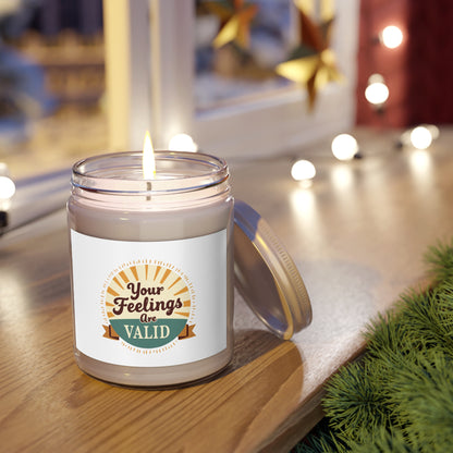 Your Feelings Are VALID Scented Candle | Aromatherapy Candle for Mental Wellness | Better Self Better Life