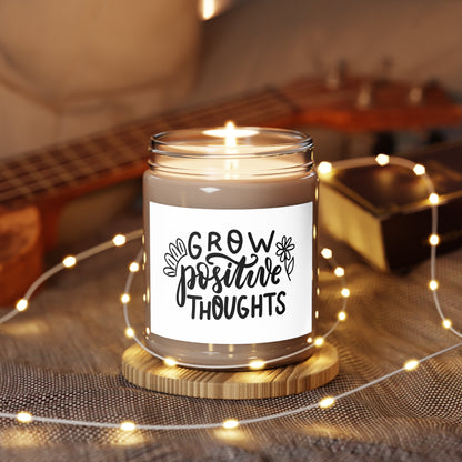 Grow Positive Thoughts Scented Candle | Uplifting Home Decor & Gift | Better Self Better Life