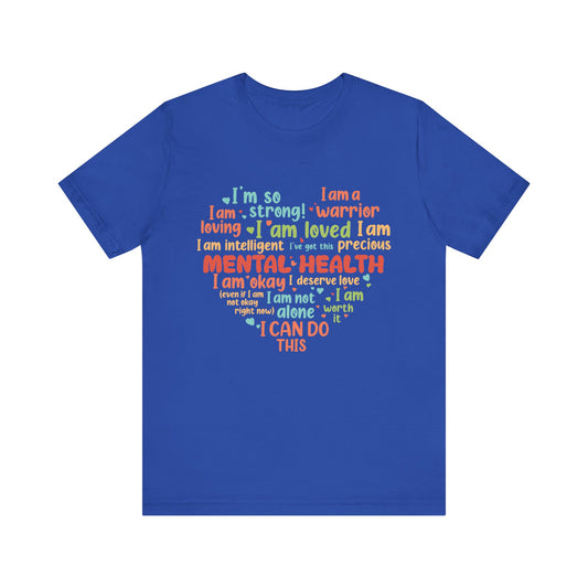 Better Self Better Life - Heart with Motivational & Inspirational Quotes - Unisex Jersey Short Sleeve Tee