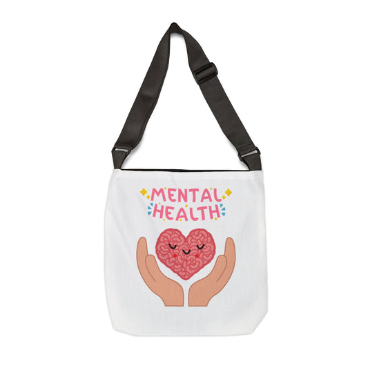 Mental Health Adjustable Tote Bag (AOP) - Customizable, Functional, and Stylish | Better Self Better Life