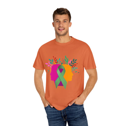 Unisex Garment-Dyed T-Shirt with Inspirational Ribbon Design | Better Self Better Life