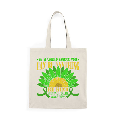 Be Kind Mental Health Awareness Tote Bag – Eco-Friendly Canvas Tote | Better Self Better Life