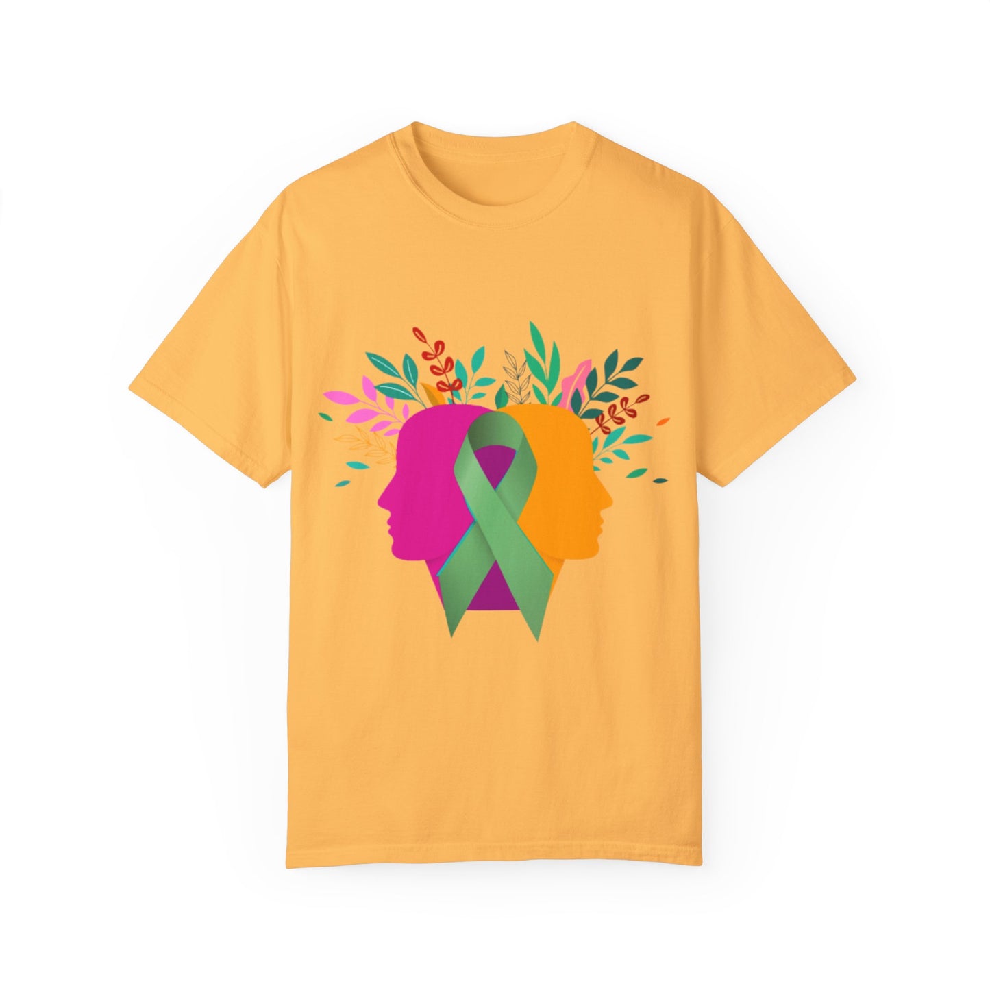 Unisex Garment-Dyed T-Shirt with Inspirational Ribbon Design | Better Self Better Life