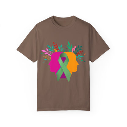 Unisex Garment-Dyed T-Shirt with Inspirational Ribbon Design | Better Self Better Life