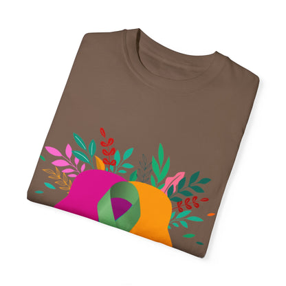 Unisex Garment-Dyed T-Shirt with Inspirational Ribbon Design | Better Self Better Life