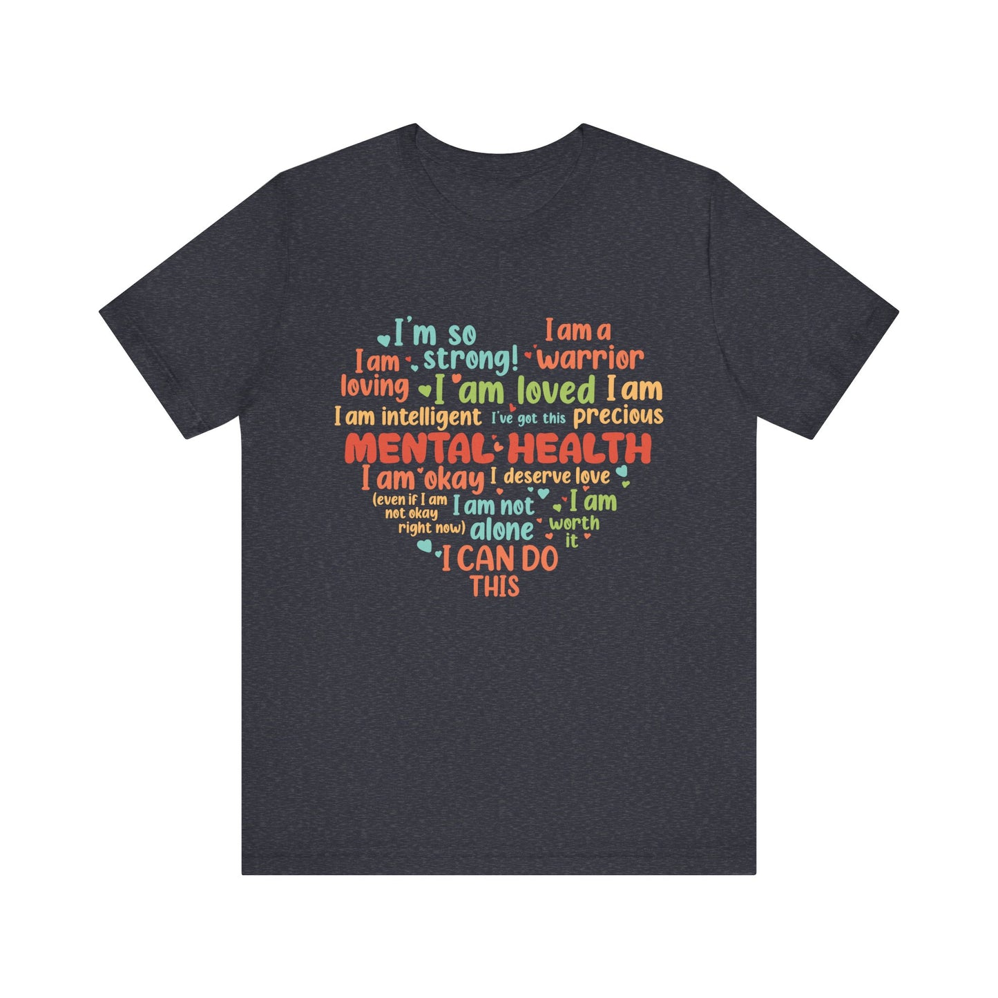 Better Self Better Life - Heart with Motivational & Inspirational Quotes - Unisex Jersey Short Sleeve Tee