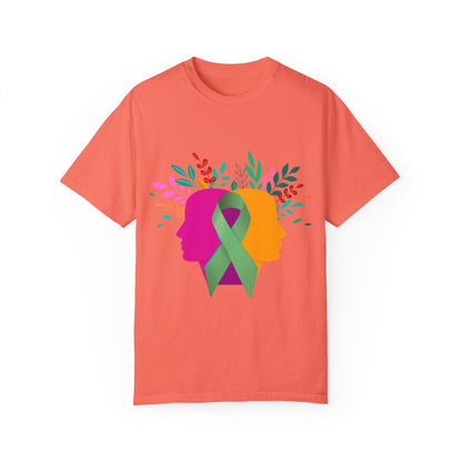 Unisex Garment-Dyed T-Shirt with Inspirational Ribbon Design | Better Self Better Life