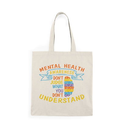 Mental Health ,Natural Cotton Canvas Tote Bag – Eco-Friendly, Durable & Stylish | Better Self Better Life