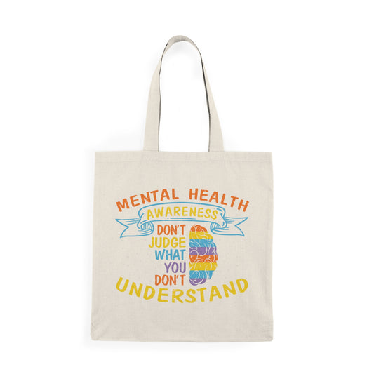 Mental Health ,Natural Cotton Canvas Tote Bag – Eco-Friendly, Durable & Stylish | Better Self Better Life